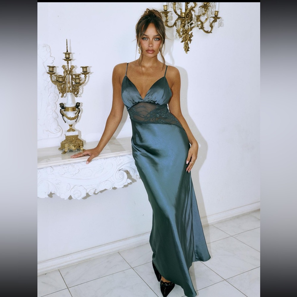 Princess Polly Faera Lace Maxi Dress Blue